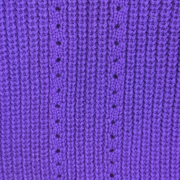 Dana Buchman Royal Purple Mixed Stitch Sweater - Picture 10 of 17